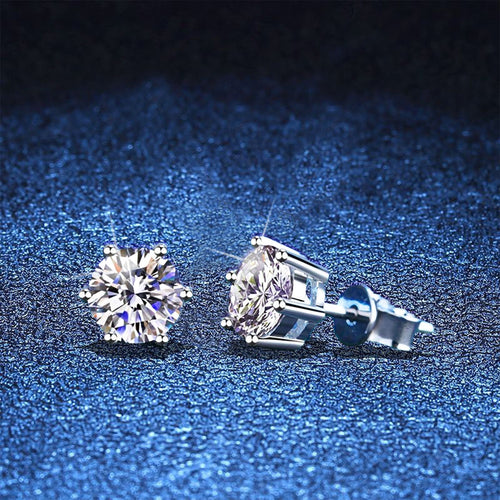 [Riva Jewelry]6本爪 モアッサナイト イヤリング