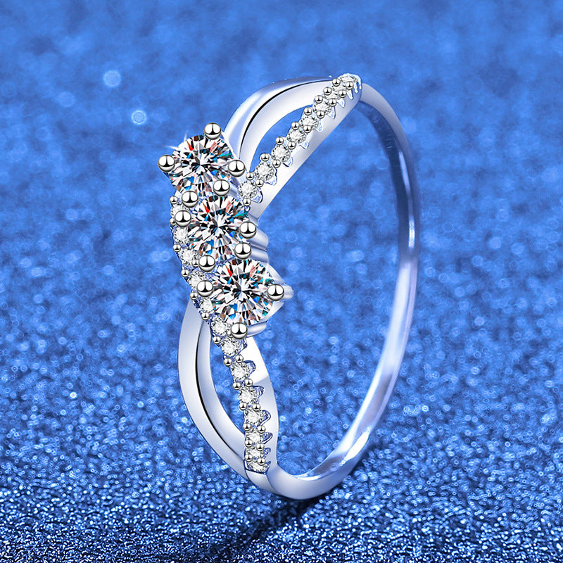 [Riva Jewelry]INTERTWINING LOVE MOISSANITE RING