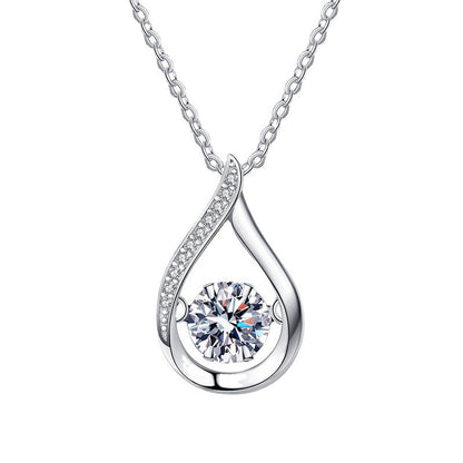 [Riva Jewelry]TANZENDE WASSER TROPFEN MOISSANIT HALSKETTE