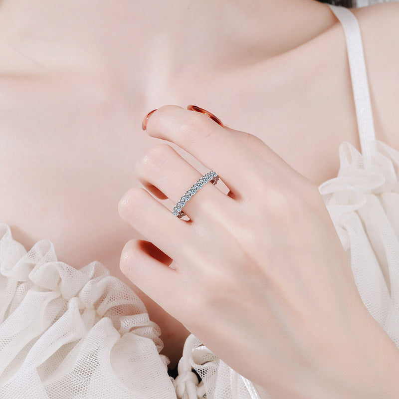 [Riva Schmuck] LUXURIÖSER 2,2 KARAT VOLLER ETERNITY MOISSANIT RING