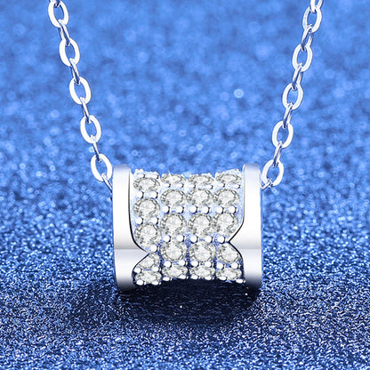 [Riva Jewelry]フルパヴェ「アワーグラス」モアッサナイトネックレス