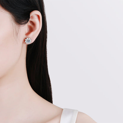 [Riva Jewelry]STRAHLENDE SONNENBLUMEN MOISSANIT OHRSTECKER