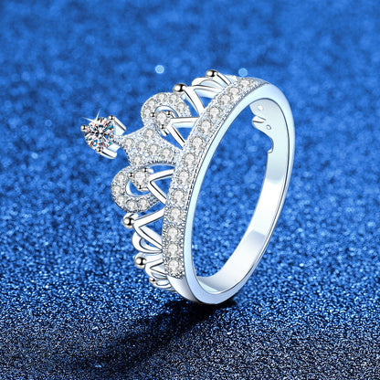 [Riva Jewelry]DREAMY CROWN MOISSANITE RING - 1.2カラット エレガントプリンセススタイル