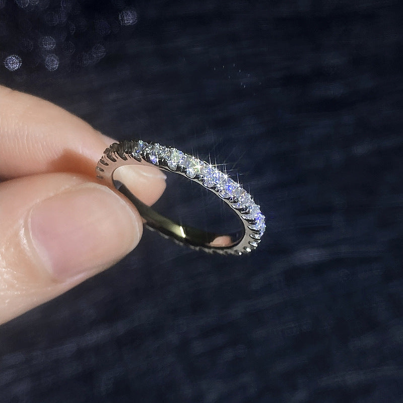 [Riva Schmuck]ZIERLICHER 0.87CT FULL ETERNITY MOISSANITE RING