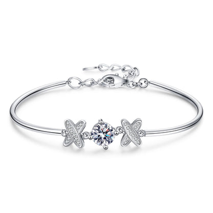 [Riva Jewelry]ELEGANTE SCHLEIFENKNOTEN MOISSANIT-ARMBAND