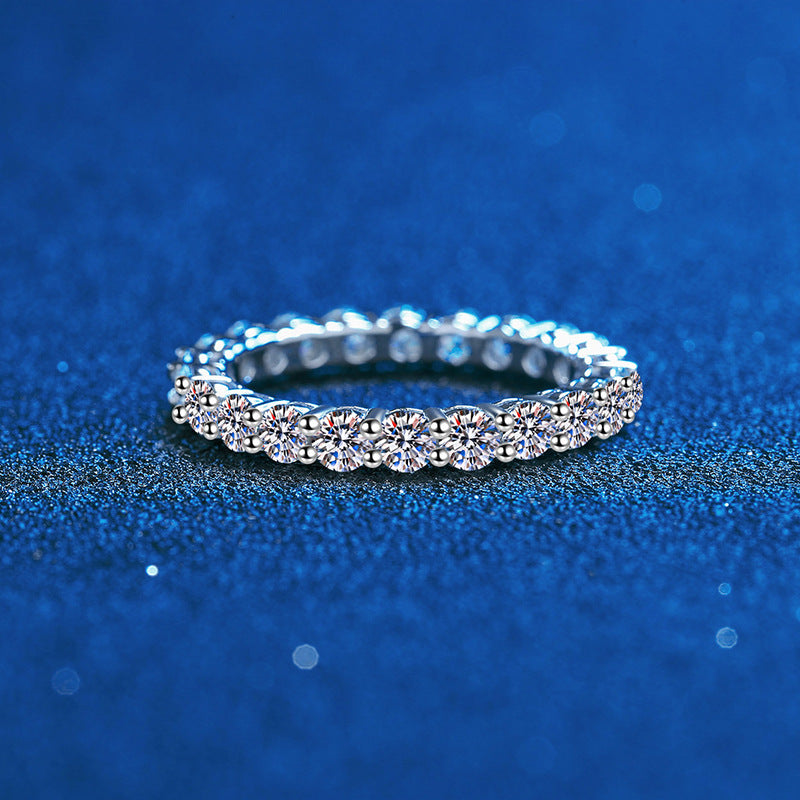 [Riva Schmuck] LUXURIÖSER 2,2 KARAT VOLLER ETERNITY MOISSANIT RING