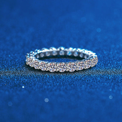 [Riva Schmuck] LUXURIÖSER 2,2 KARAT VOLLER ETERNITY MOISSANIT RING