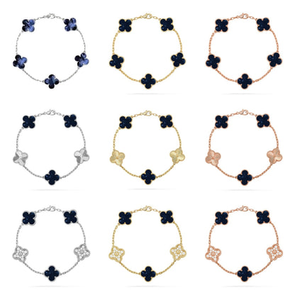 [Riva Jewelry ]CLOVER 5 MOTIF PIETERSITE BRACELET COLLECTION