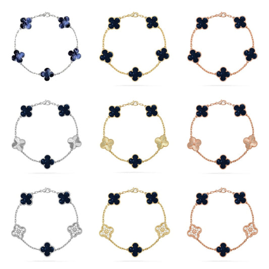 [Riva Jewelry ]CLOVER 5 MOTIF PIETERSITE BRACELET COLLECTION