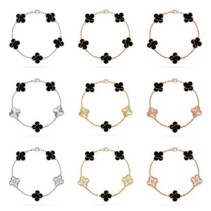 [Riva Jewelry ] CLOVER 5 MOTIF PULSAR STONE BRACELET COLLECTION