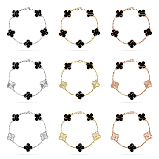[Riva Jewelry ] CLOVER 5 MOTIF PULSAR STONE BRACELET COLLECTION