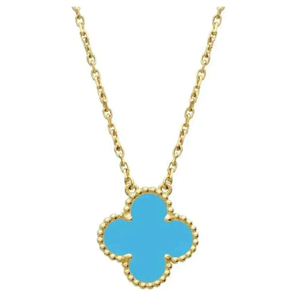 [Riva Jewelry ]CLOVER 15MM VINTAGE TURQUOISE NECKLACE