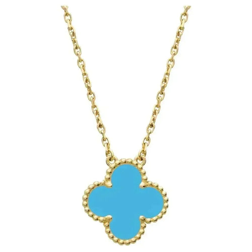 [Riva Jewelry ]CLOVER 15MM VINTAGE TURQUOISE NECKLACE