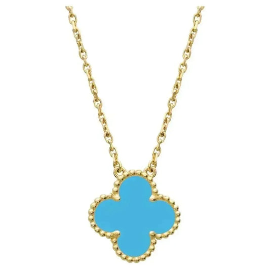 [Riva Jewelry ]CLOVER 15MM VINTAGE TURQUOISE NECKLACE