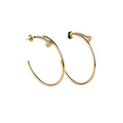 [Riva Jewelry ]JUSTE EARRINGS GOLD DIAMONDS 1.8MM