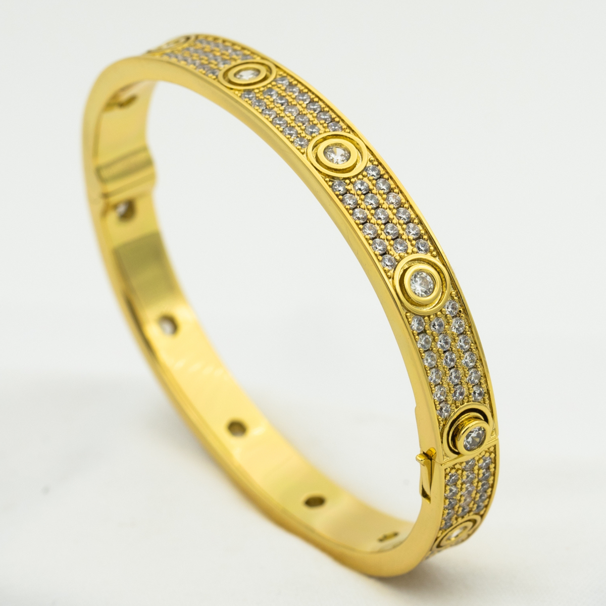 [Riva Jewelry ]LOVE BRACELET 6.1MM DIAMOND-PAVED 10 BIG DIAMONDS
