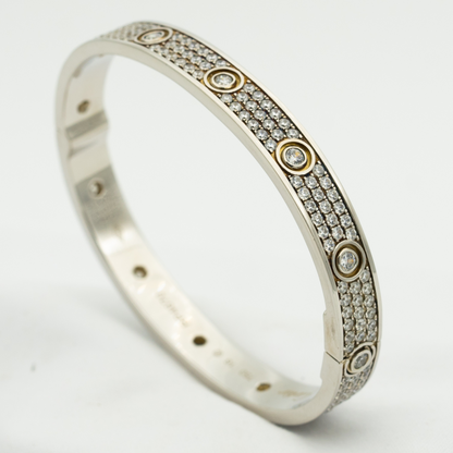 [Riva Jewelry ]LOVE BRACELET 6.1MM DIAMOND-PAVED 10 BIG DIAMONDS