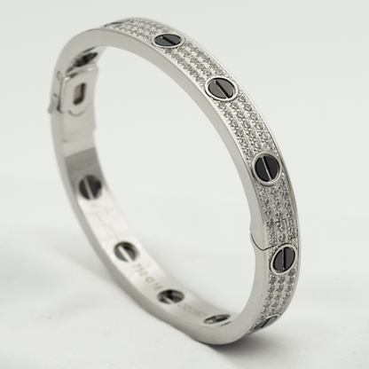 [Riva Jewelry ]LOVE BRACELET 6.1MM DIAMOND-PAVED CERAMIC