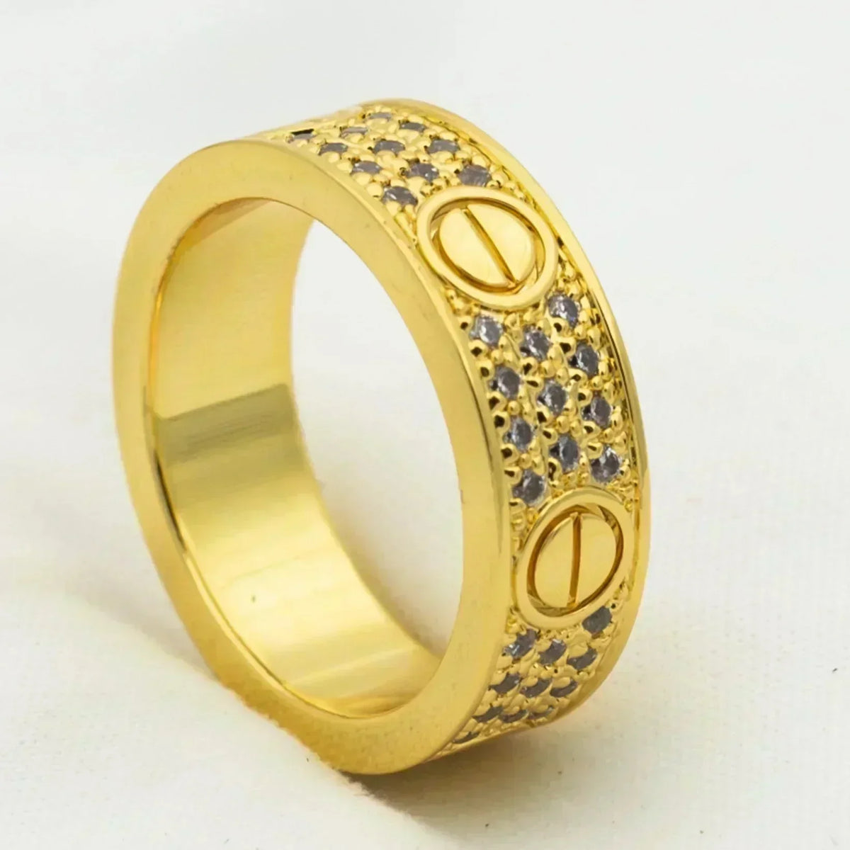[Riva Jewelry ]LOVE RING 5.5MM DIAMONDS PAVED