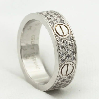 [Riva Jewelry ]LOVE RING 5.5MM DIAMONDS PAVED