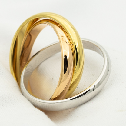 [Riva Jewelry ]TRINITY RING GOLD PINK GOLD SILVER