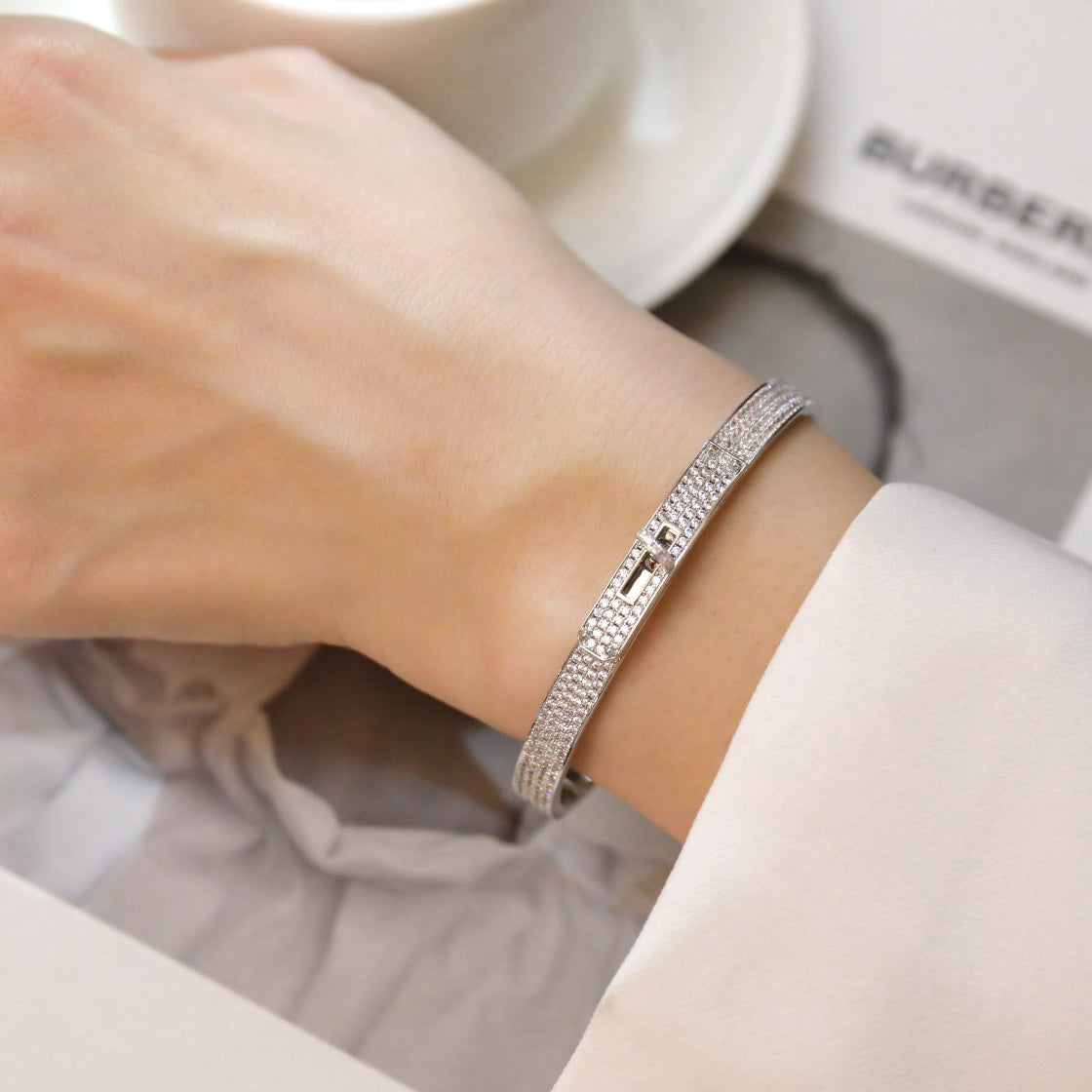 [Riva Jewelry ]KELLY BRACELET DIAMOND PAVED