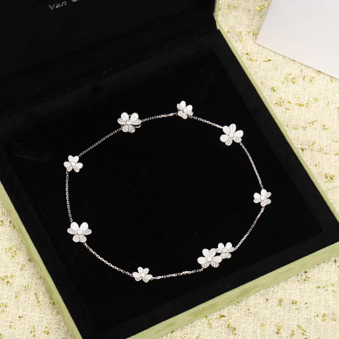 [Riva Jewelry ]FRIVOLE SILVER 9 FLOWERS NECKLACE