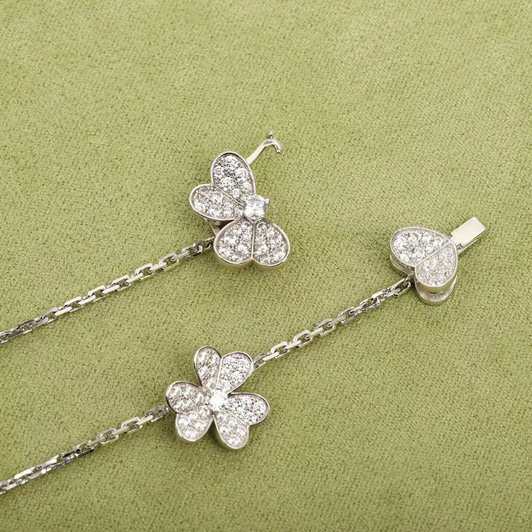 [Riva Jewelry ]FRIVOLE SILVER 9 FLOWERS NECKLACE