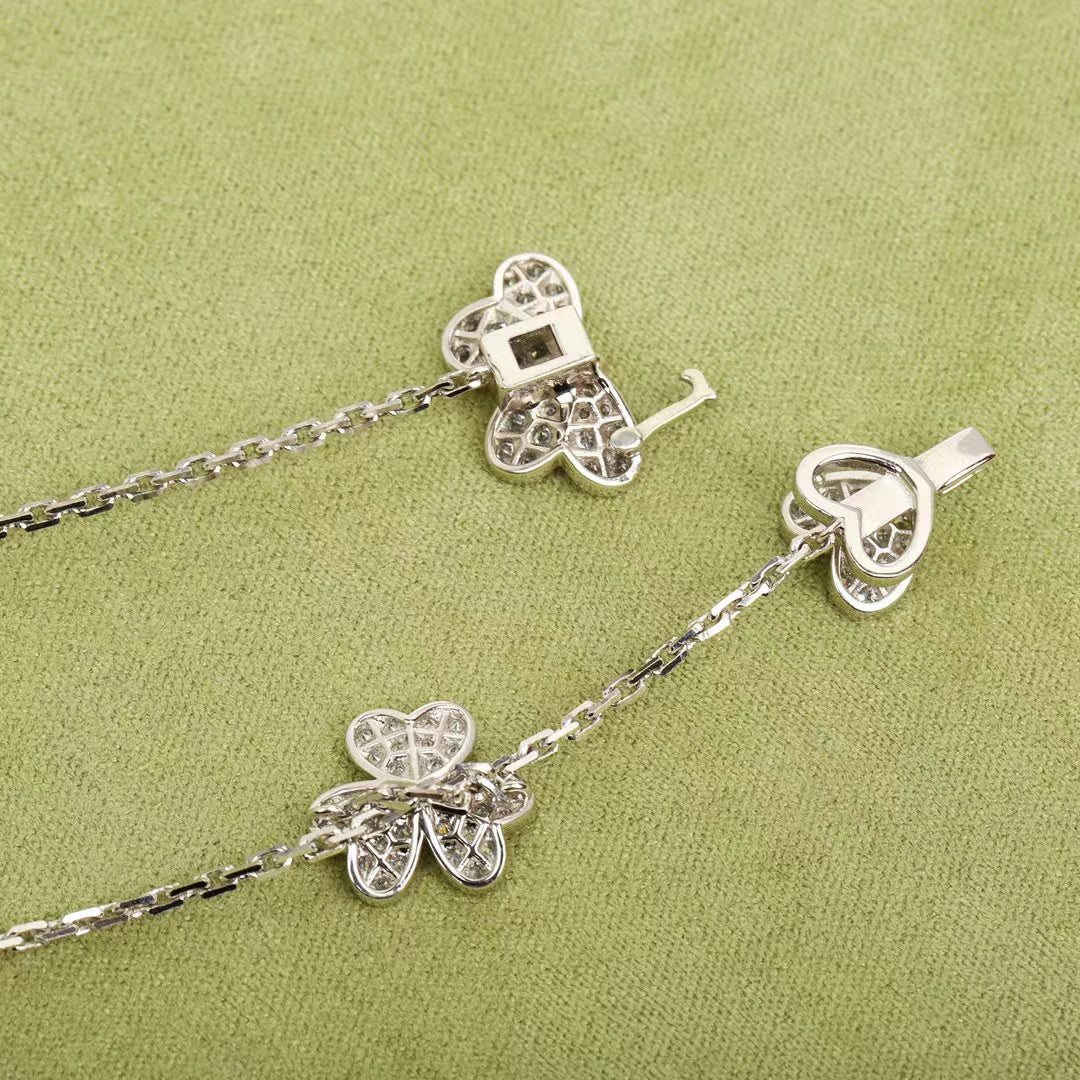 [Riva Jewelry ]FRIVOLE SILVER 9 FLOWERS NECKLACE