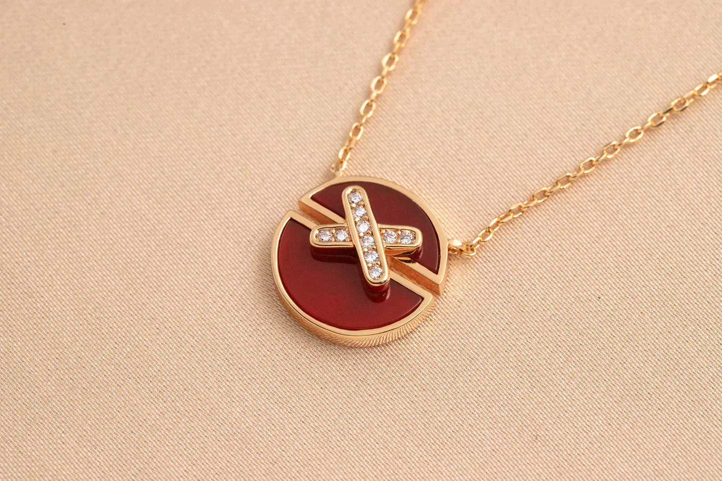 [Riva Jewelry]JEUX DE ROSE GOLD DIAMOND HALSKETTE