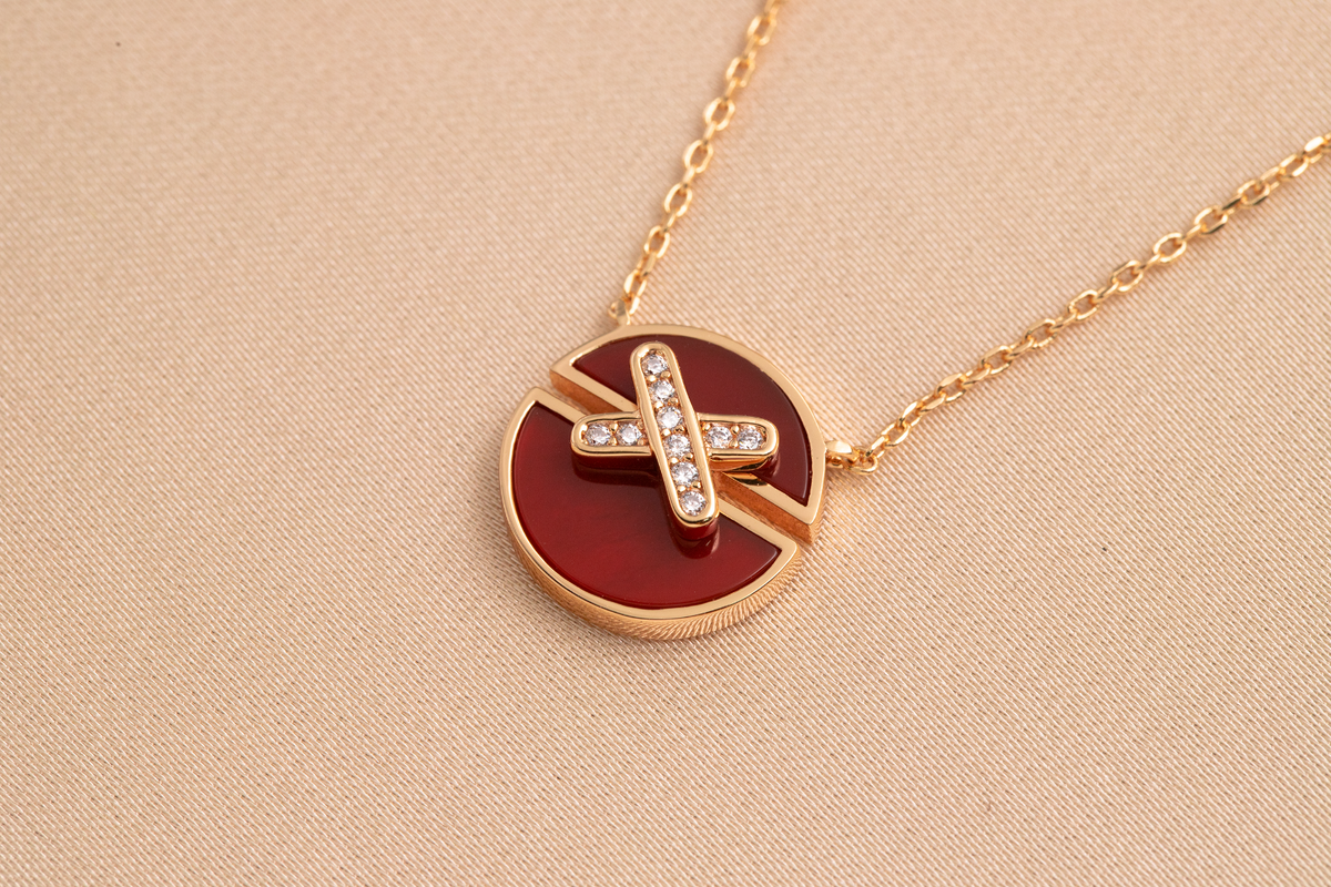 [Riva Jewelry ]JEUX DE PINK GOLD DIAMOND NECKLACE