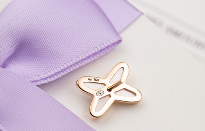 [Riva Jewelry]JEUX DE WHITE MOP ROSE GOLD DIAMOND OHRRINGE