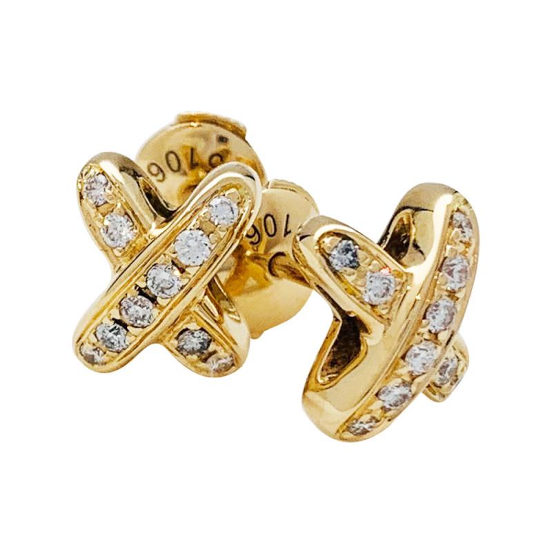 [Riva Jewelry]JEUX DE GOLD DIAMANT-Ohrringe