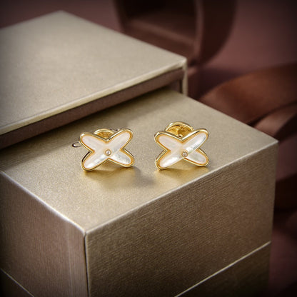 [Riva Jewelry]JEUX DE WEISSE PERLMUTT GOLD DIAMANT OHRRINGE