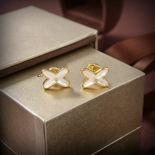 [Riva Jewelry]JEUX DE WEISSE PERLMUTT GOLD DIAMANT OHRRINGE
