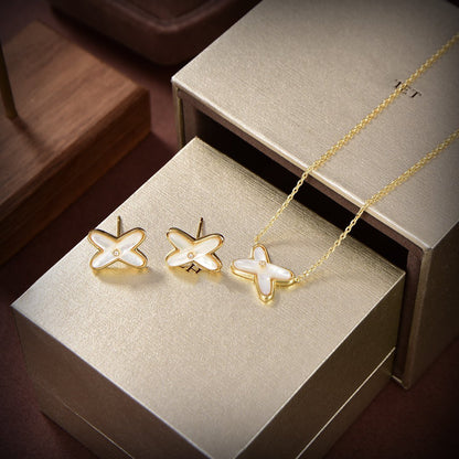 [Riva Jewelry]JEUX DE WEISSE PERLMUTT GOLD DIAMANT OHRRINGE