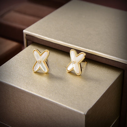 [Riva Jewelry]JEUX DE WEISSE PERLMUTT GOLD DIAMANT OHRRINGE