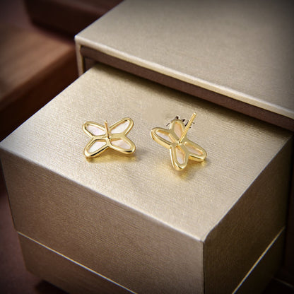 [Riva Jewelry]JEUX DE WEISSE PERLMUTT GOLD DIAMANT OHRRINGE