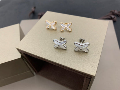 [Riva Jewelry]JEUX DE WEISSE PERLMUTT SILBER DIAMANT OHRRINGE