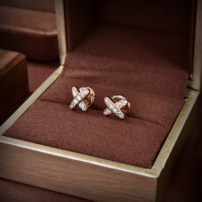 [Riva Jewelry]JEUX DE GOLD DIAMANT-Ohrringe
