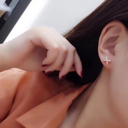 [Riva Jewelry]JEUX DE GOLD DIAMANT-Ohrringe