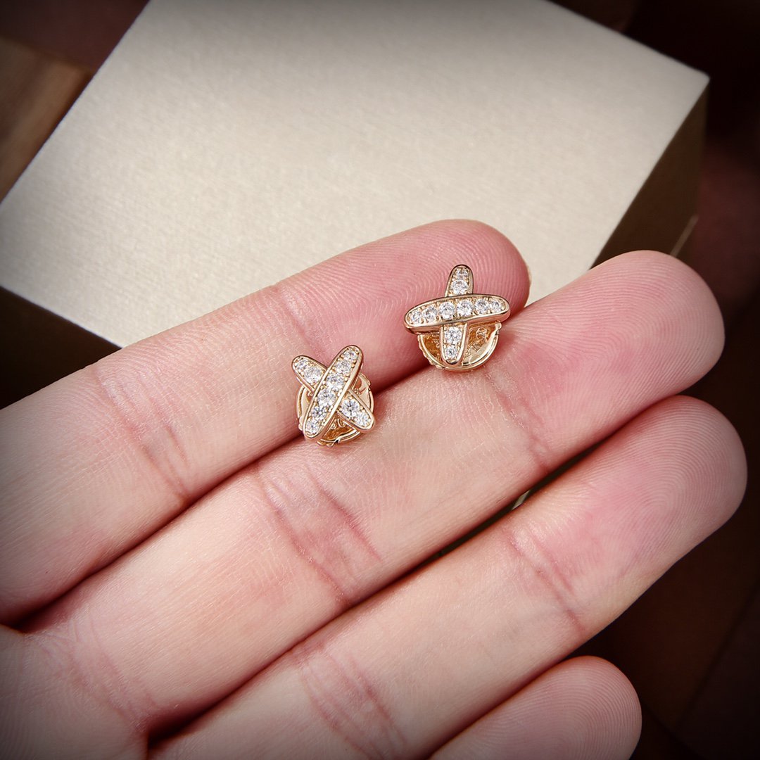 [Riva Jewelry]JEUX DE GOLD DIAMANT-Ohrringe
