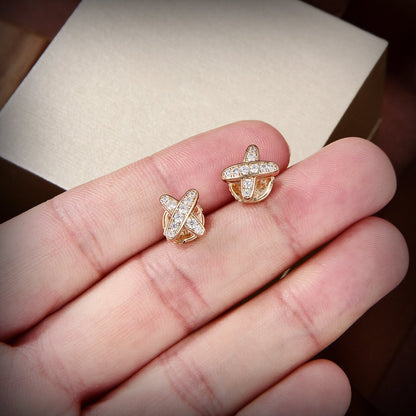 [Riva Jewelry]JEUX DE GOLD DIAMANT-Ohrringe