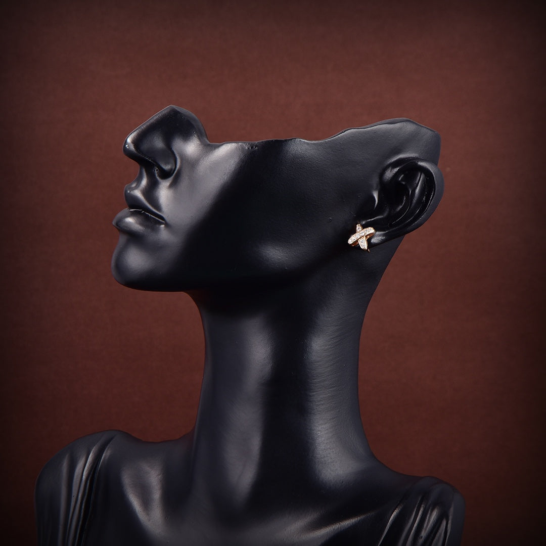 [Riva Jewelry]JEUX DE GOLD DIAMANT-Ohrringe