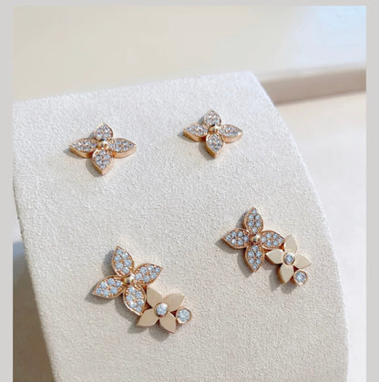 [Riva Jewelry]STAR BLOSSOM OHRSTECKER ROSÉGOLD DIAMANTEN