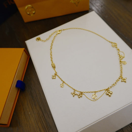 [Riva Jewelry]BLOOMING GESCHMEIDIGE HALSKE BRASS