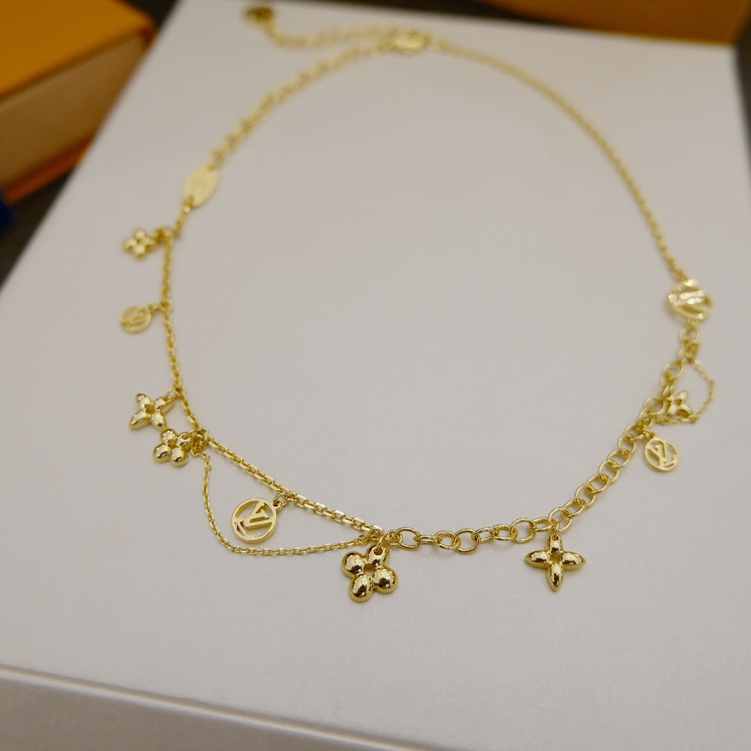 [Riva Jewelry ]BLOOMING SUPPLE NECKLACE BRASS