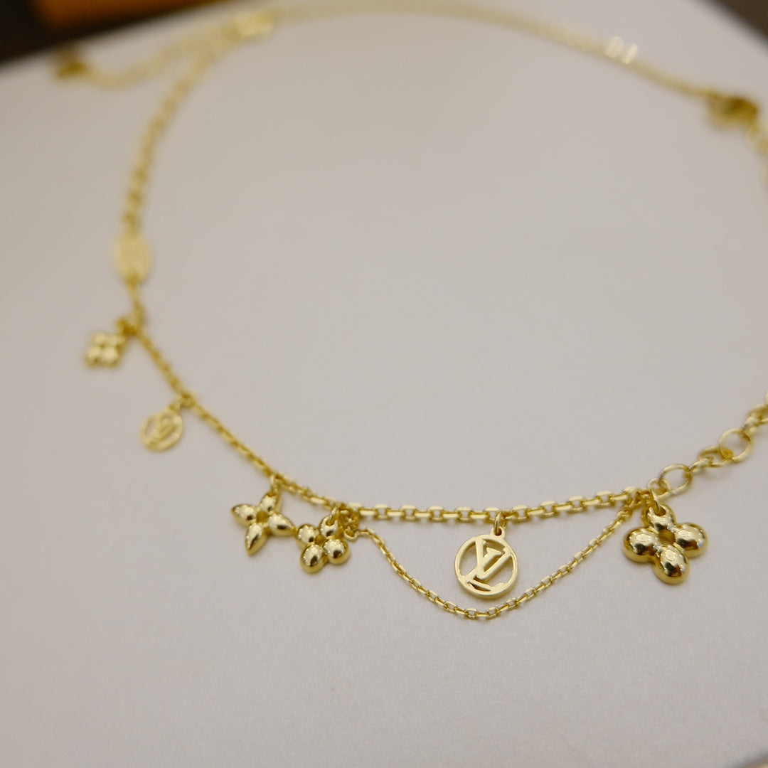 [Riva Jewelry ]BLOOMING SUPPLE NECKLACE BRASS
