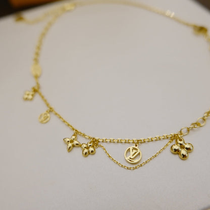 [Riva Jewelry ]BLOOMING SUPPLE NECKLACE BRASS