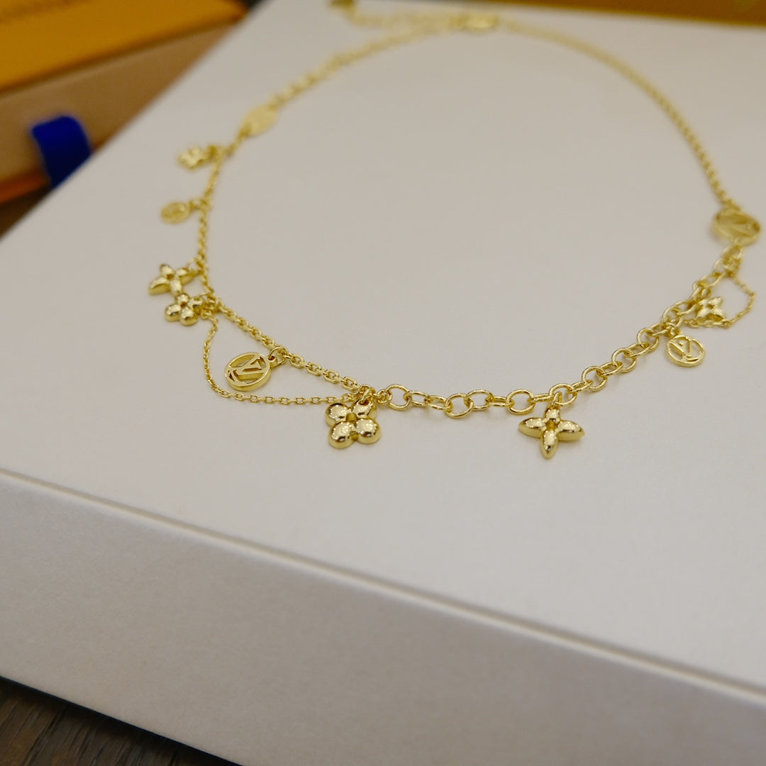 [Riva Jewelry ]BLOOMING SUPPLE NECKLACE BRASS